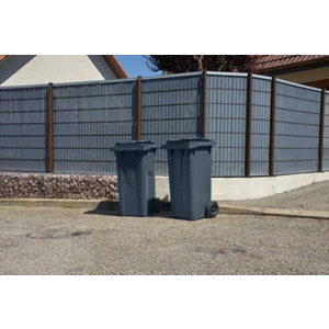 Poubelle anthracite  extérieure 120 L