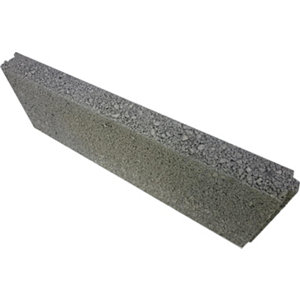 Bordure en béton lisse - Gris - L. 50 x l. 20 x Ép. 5 cm