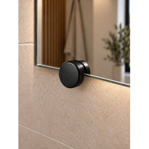Lot de 4 fixations rondes pour miroir Ø 2cm noir