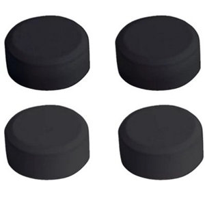 Kit de 4 fixations rondes noir pour miroir Ø 2cm