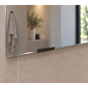 Kit de 4 fixations en U pour miroir noir 1,7x3,9 cm