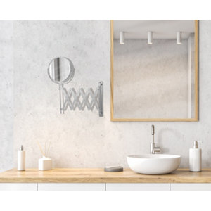 Miroir extensible grossissant chrome