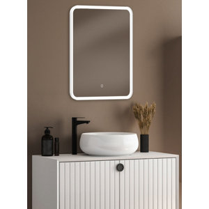 Miroir LED blanc "Chicago" L. 60 x H. 70 cm