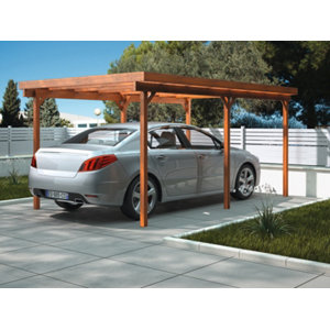Carport en bois traitement autoclave - L. 3 x l. 5 x H. 2,33 m