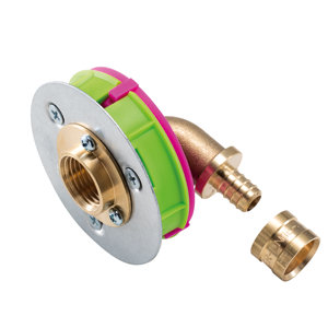 Kit de fixation à glissement "Starfix" mono F15/21. Ø 16 mm. rosace inox