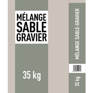 Mélange sable et gravier pour béton sac de 35 kg