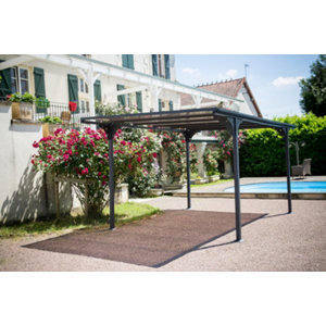 Carport en aluminium toit plat