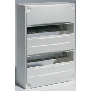 Tableau électrique nu 2 rangées 26 modules IP30 H. 350 mm l. 250 mm Prof. 97 mm