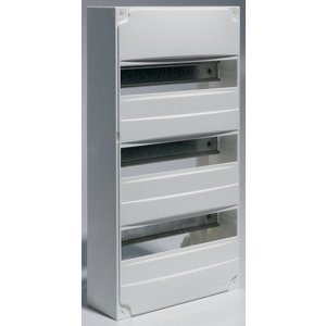 Tableau électrique nu 3 rangées 26 modules IP30 H. 475 mm l. 250 mm Prof. 97 mm