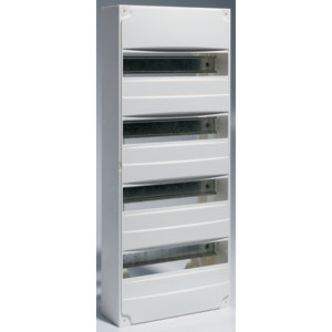 Tableau électrique nu 4 rangées 52 modules IP30 H. 600 mm l. 250 mm Prof. 97 mm