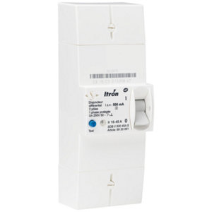 Disjoncteur d'abonné 15/45A 500 mA 230 V à différentiel sélectif ITRON