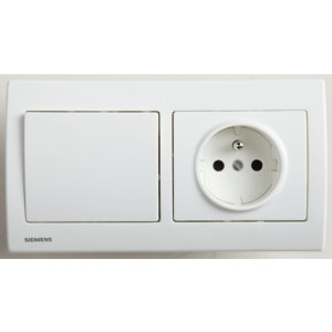 Plaque double horizontale "Delta Iris" blanc