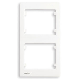 Plaque double verticale "Delta Iris" blanc