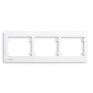 Plaque triple "Delta Iris" blanc