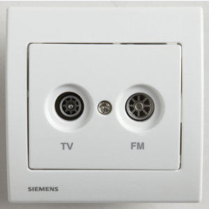 Prise TV/FM à clipser "Delta Iris" blanc