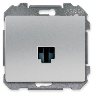 Prise RJ45 à clipser "Delta Iris" silver