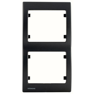 Plaque verticale double "Delta Iris" anthracite