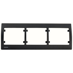 Plaque triple horizontale "Delta Iris" anthracite