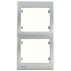 Plaque verticale double "Delta Iris" silver