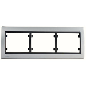 Plaque triple horizontale "Delta Iris" silver