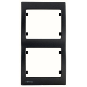 Plaque double verticale "Delta Iris" anthracite