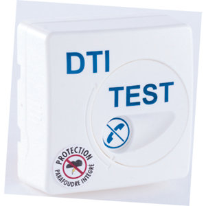 Prise DTI test parafoudre, dotée d'une prise test à déconnexion automatique de la partie privative