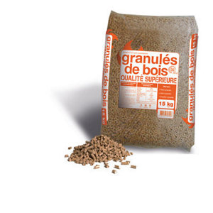 Granulés de bois pour poêle ou chaudière - Sac de 15 kg