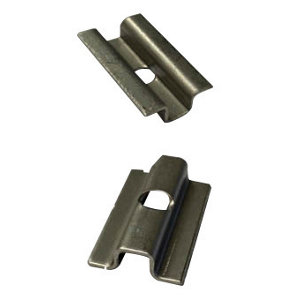 100 clips et vis en inox pour terrasse - H. 4,9 cm; long. 12,3 cm