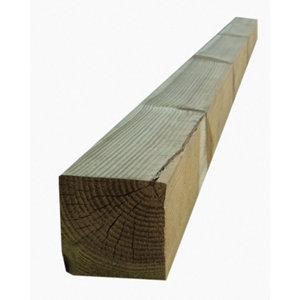 Poteau en bois 240 cm 7x7 cm aspect naturel pour clôture