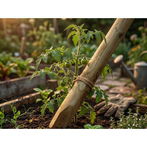 Tuteur bois pin autoclave circulaire H. 200 cm diamètre 4 cm