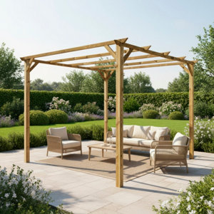 Pergola en pin L 3 x l. 3 x H. 2,44 m.