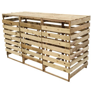 Cache poubelle triple