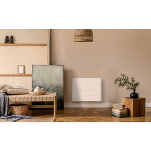 Radiateur électrique à inertie sèche cœur de fonte et WIFI blanc Opera 1000 W