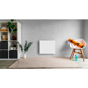 Radiateur céramique ETNA 1000 W blanc thermostat électronique - H.45 x L 55 x P 11,5 cm