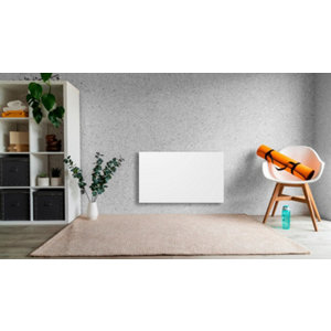 Radiateur céramique ETNA 1500 W blanc thermostat électronique - H.45xL.75xP.11,5 cm