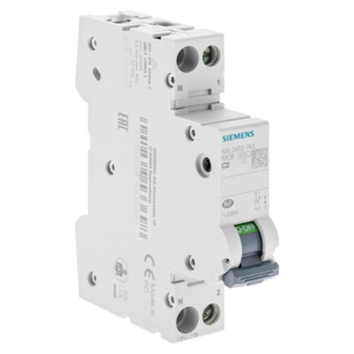 Siemens Disjoncteur 4,5 Ka 2a Phase Neutre Gris - vue 2
