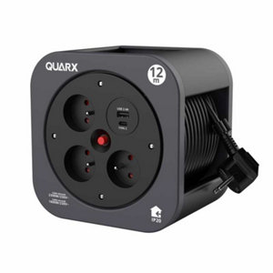 Enrouleur ménager 12M - 3G1MM2 + USBC USBA