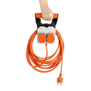 Support avec rallonge 15 m + 2 prises 16A
