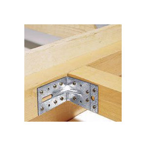 Équerre de renfort acier galvanisé Ép. 2,5 mm - L. 90 x l. 65 x H. 90 mm