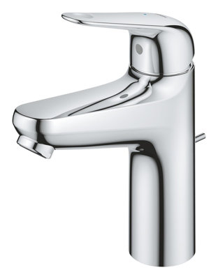 Mitigeur monocommande lavabo GROHE Swift 24328001 Chromé Taille Ouverture Eau Froide Economie d'eau Tirette et vidage - vue 1