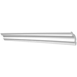 Corniche baguette pour murs et plafonds en polystyrène extrudé, L. 2 m 42x42 mm