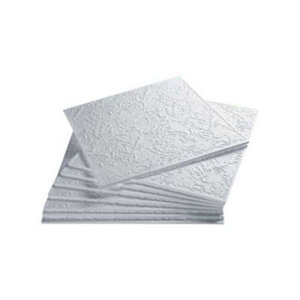 Lot de 8 dalles de plafond en polystyrène expansé Majorque, 50x50 cm Ep. 8 mm