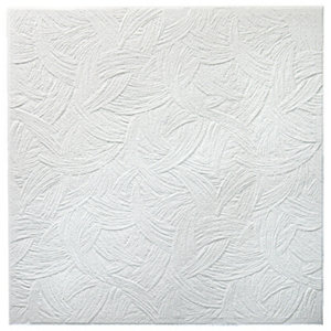 Dalle de plafond en polystyrène expansé Ibiza, 50x50 cm Ep. 10 mm