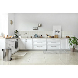 6 dalles murales PVC adhésives beige/blanc effet carreaux de ciment "LINA" 15X15 cm