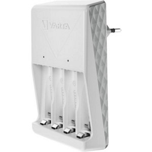 Chargeur avec 4 piles rechargeables AA 2100 mAh blanc