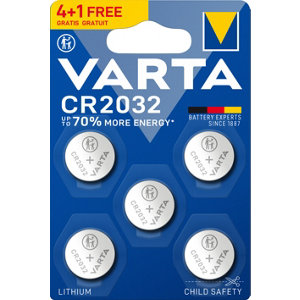 Lot de 4+1 offerte pile lithium CR2032