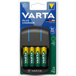 Kit chargeur prise pour 2 ou 4 piles AA/AAA , livré avec 4 piles AA/LR6 2100 MAH