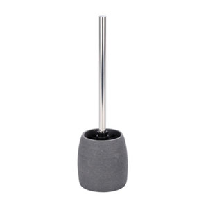 Pot et brosse WC "Goa" gris - Ø. 11,8 x 38,5 cm