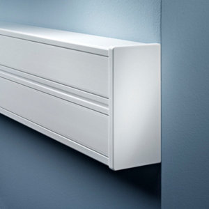 2 embouts de finition blanc double enclipsage direct - 65x130 mm