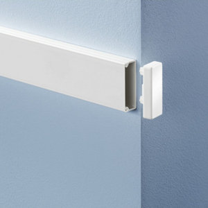 Lot de 4 embouts de finition blancs 10 x 30 mm